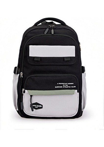 Okul Çantası Suya Dayanıklı Çok Bölmeli Si̇yah