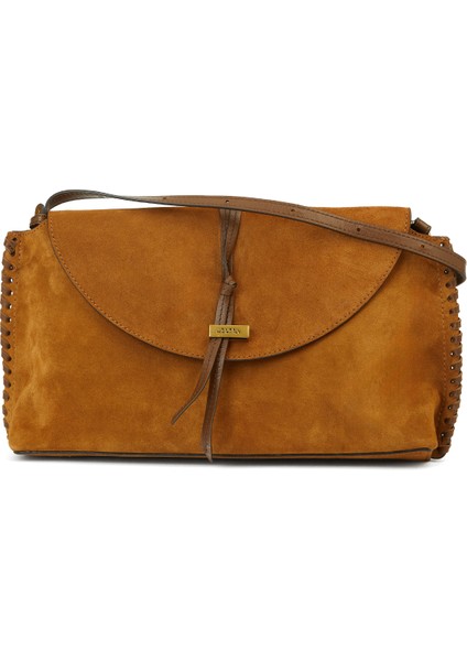 Silao Taba Kadın Süet Omuz Çantası