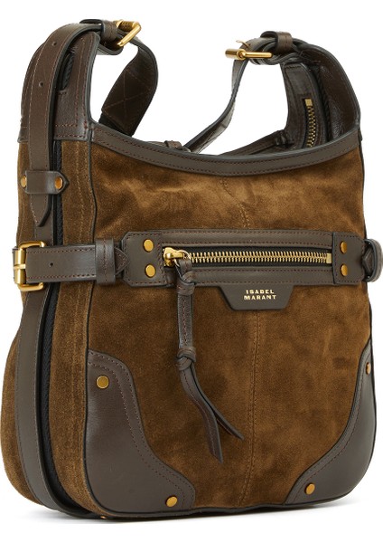 Sierra Koyu Haki Kadın Süet Omuz Çantası modelleri