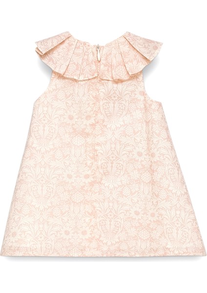 Somon Rengi Fırfır Yaka Kolsuz Kız Bebek Elbise fiyatları