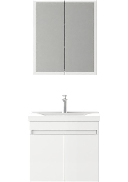 Pierre Cardin Biani Dikili 65CM Beyaz Banyo Dolabı (Ayna,lavabo,alt Dolap) fiyatları