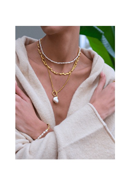 Dery Damla Kolye Choker Gold indirimleri