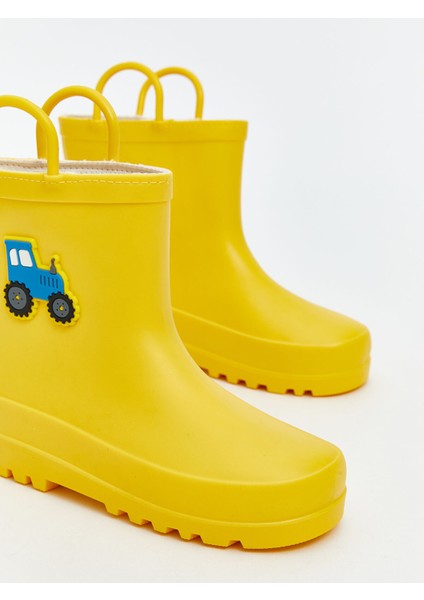 Yeni Sezon Traktör Baskılı Erkek Bebek Yağmur Botu modelleri