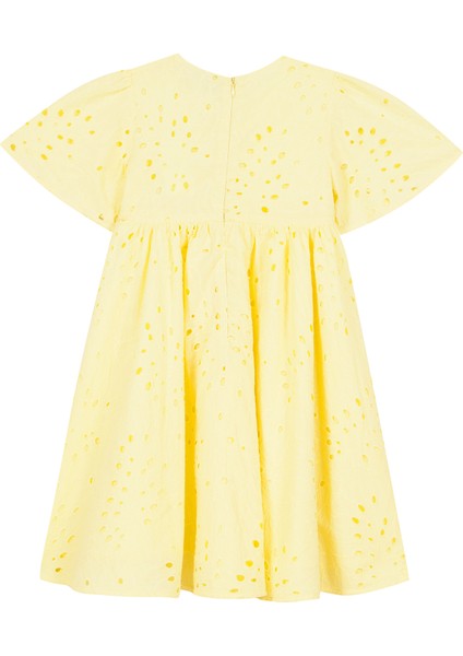 Sarı Kısa Kollu Kız Çocuk Elbise fiyatları