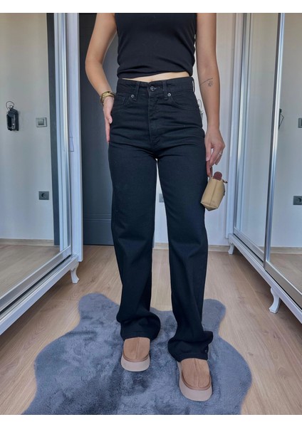 Kadın Straıght Jean Siyah
