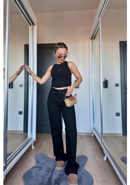 Kadın Straıght Jean Siyah fırsatları