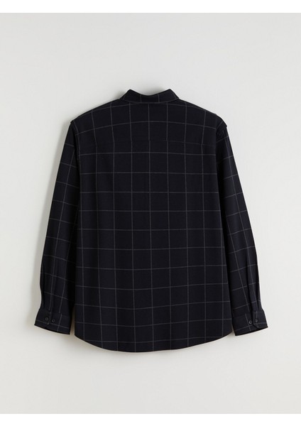 Yeni Sezon Regular Fit Uzun Kollu Ekose Armürlü Erkek Gömlek fiyatları