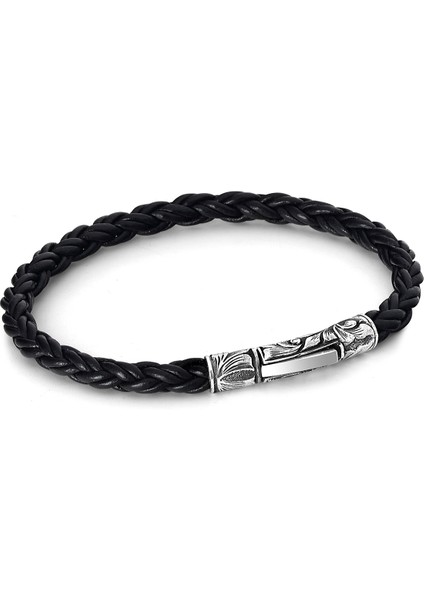 Single Lock Örgü Dokulu Erkek Bileklik