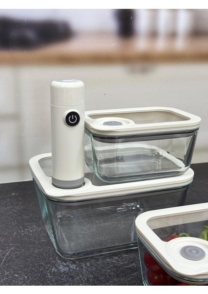 Newness Şarjlı Vakumlu Cam Saklama Kabı Seti 4 Parça 2800-1450-910 ml fiyatları