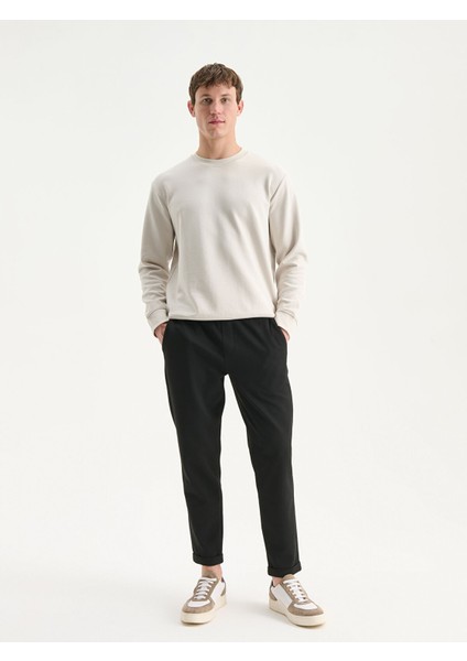 Yeni Sezon Bisiklet Yaka Nakışlı Erkek Sweatshirt fiyatları