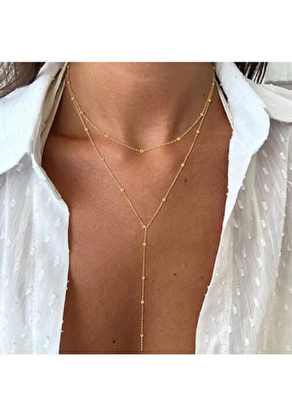 Kadın Tasarım Çelik Topçuk Uzun Zarif Şık Zincir Model Trend Y Kolye fiyatları