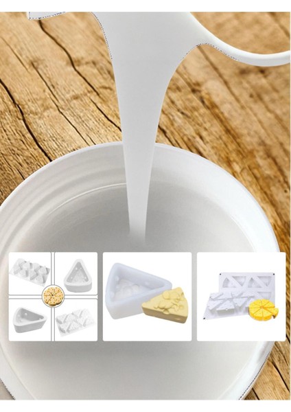 Yüksek Kalite 1. Sınıf Rtv 2 Kalıp Silikonu 1 kg Beyaz 5 Shore fırsatları