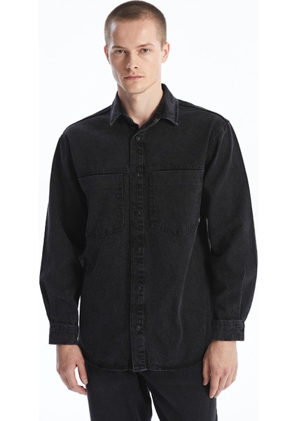 Yeni Sezon Regular Fit Uzun Kollu Erkek Jean Gömlek