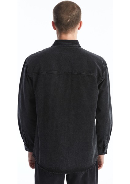 Yeni Sezon Regular Fit Uzun Kollu Erkek Jean Gömlek fırsatları