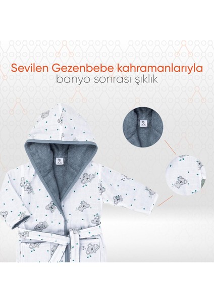 Hero Desenli Koala Müslin Havlu Bebek Çocuk Bornozu fırsatları