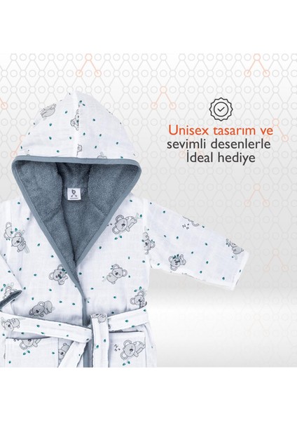 Hero Desenli Koala Müslin Havlu Bebek Çocuk Bornozu indirimleri