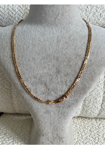 Fam&co Jewelry Xuping Rose Gold Unisex Zincir Kolye – Şık ve Modern Figaro Model