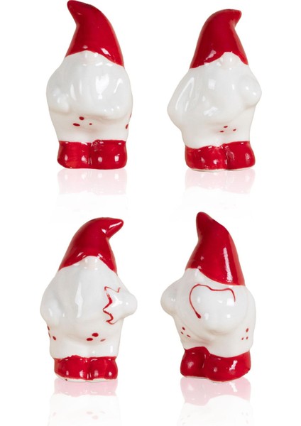 Yılbaşı Ağacı Süsü Şanş Cücesi 4lü Set 4X4X7 cm