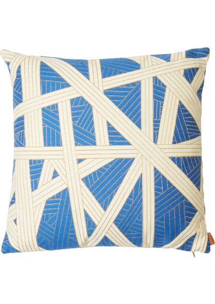 Nastri Mavi Beyaz 50X50 cm Dekoratif Yastık