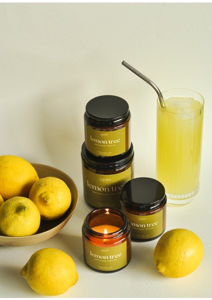 Amber Serisi Lemon Tree Kokulu Soya Mum 100 ml fiyatları