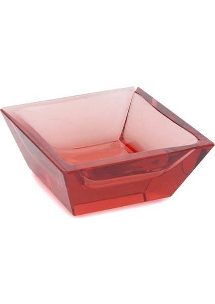 Kırmızı Dikdörtgen Formlu Kül Tablası