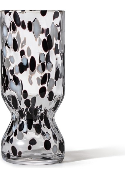 Cosmic Siyah Beyaz Puantiyeli Kristal Kadeh