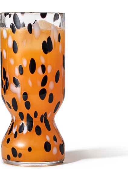 Cosmic Siyah Beyaz Puantiyeli Kristal Kadeh modelleri