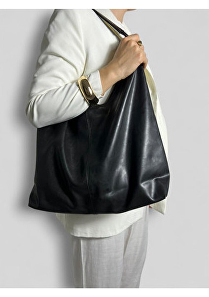 Kadın Siyah Büyük Boy Omuz ve Tote Çanta - Geniş Hacim indirimleri