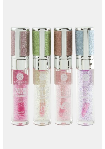 Ds-Derin Ronassi Simli Kapaklı Dudak Parlatıcısı-Açık Pembe