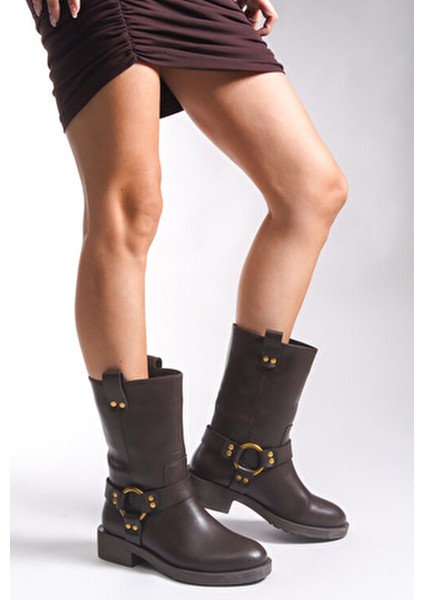 Ceruvylth Kadın Kısa Çizme 00128803 Kahverengi Antik modelleri