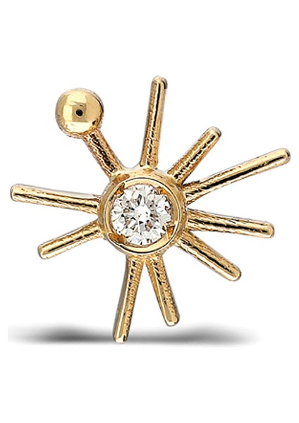 Buenos Dias Micro Sun Kadın Altın Küpe