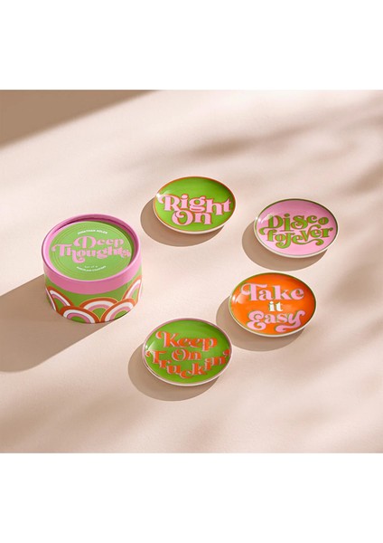 Deep Thoughts 4lü Porselen Bardak Altlığı Seti fiyatları