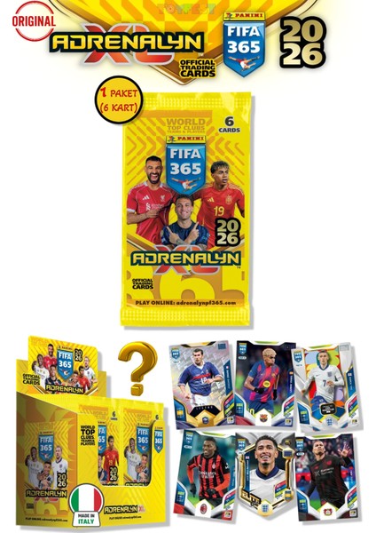 Panini Adrenalyn Fifa 365 - 2026 Official Trading Card Futbolcu Kartları - 1 Paket (6 Kart)