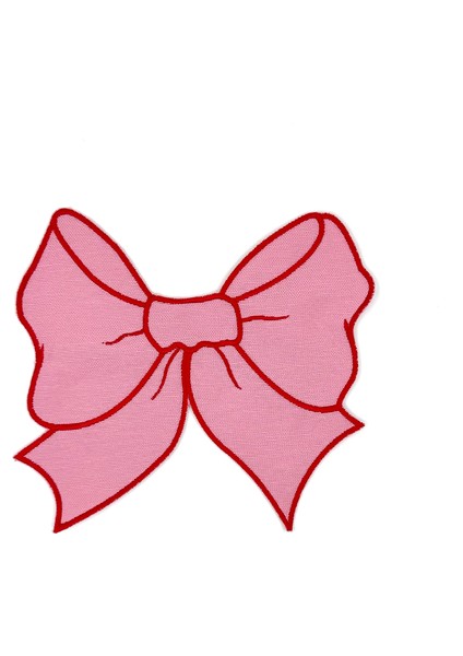 Bow Kırmızı Pembe Keten 4'lü Bardak Altlığı