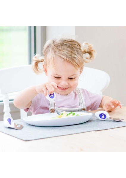 Indigo Çatal Kaşık Bıçak Seti ve Pip Panda Ağırlıklı Damlatmayan Suluk modelleri