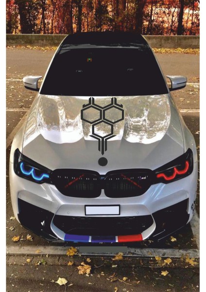 Petek Kaput Oto Sticker - Araç Sticker - 58*35CM