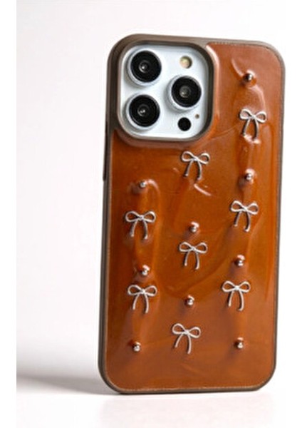 3D Metal Detaylı Lüks Tasarım Kılıf Iphone 14 Pro Max Uyumlu Silikon Malzeme