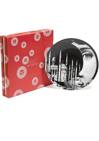 N 406 Yüz Baskılı Porselen Dekoratif Tabak fiyatları