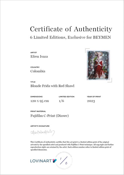 Blonde Frida With Red Shawl indirimleri