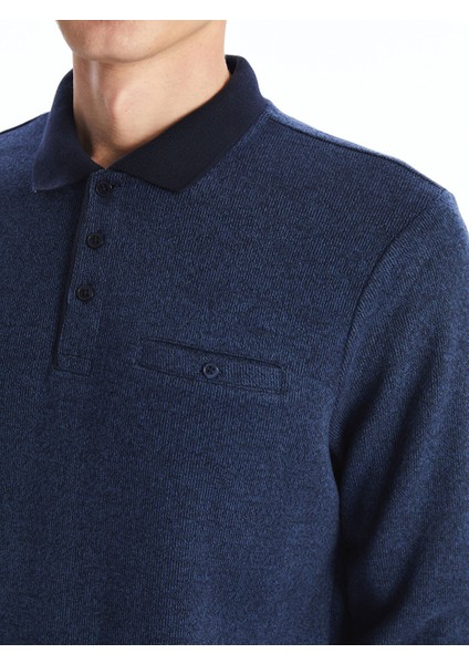 Yeni Sezon Polo Yaka Uzun Kollu Erkek Sweatshirt modelleri