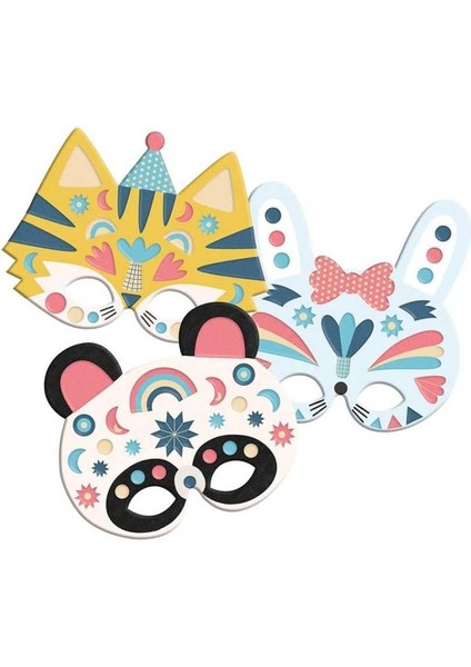 Aksesuar Setim - 8 Sevimli Hayvan Maskesi - 200+ Kabartmalı Sticker fiyatları