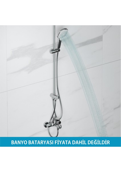 Mode S Rain Tepe Duş Seti – Kare 25 Cm, 3 Fonksiyonlu, Krom (Bataryasız) fırsatları