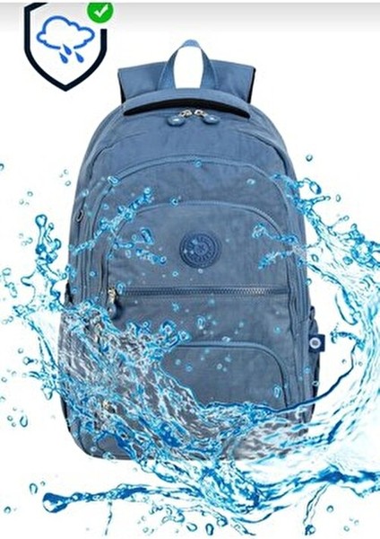 2'li Set Lüx Krinkıl Kumaş Lise ve Ortaokul Sırt Çantası Maymun Anahtarlık Hediyeli indirimleri