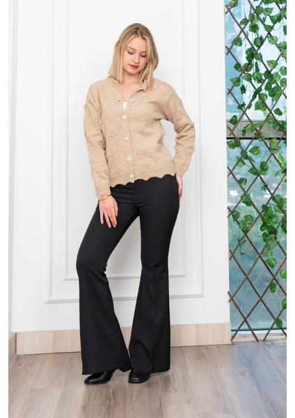 Trend Model Taşlı Yumoş Triko Hırka 25508