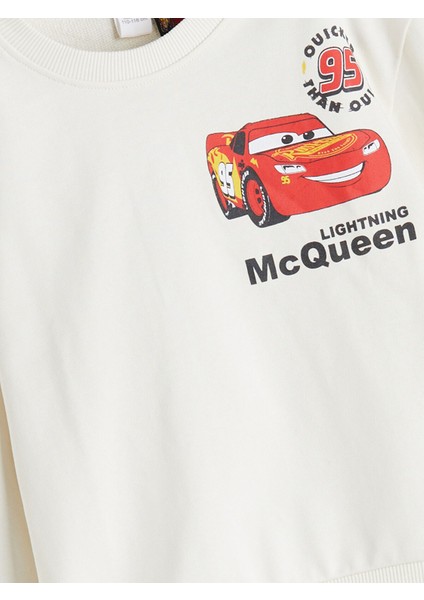 Yeni Sezon Bisiklet Yaka Uzun Kollu Arabalar Baskılı Erkek Bebek Sweatshirt ve Eşofman Alt 2'li Takım fırsatları