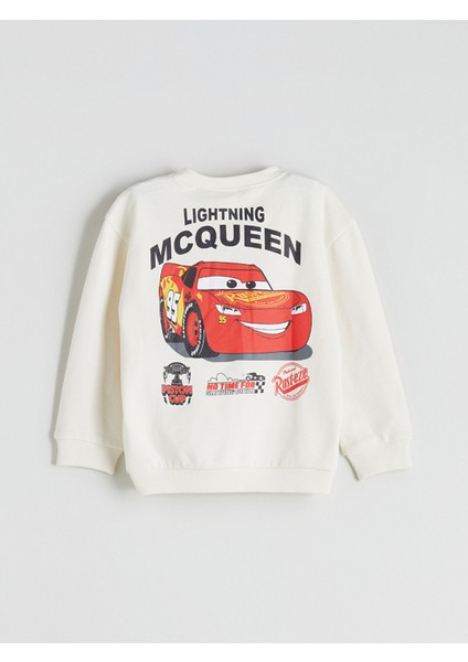 Yeni Sezon Bisiklet Yaka Uzun Kollu Arabalar Baskılı Erkek Bebek Sweatshirt ve Eşofman Alt 2'li Takım indirimleri