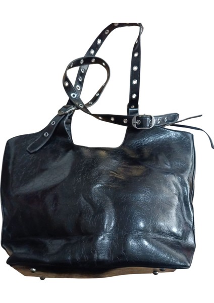 Klasik Kadın Omuz Çantaları ,oem Le Cagole Perçin Tote Çanta , Büyük Kapasiteli Kadınlar Için Pu Deri Çanta modelleri