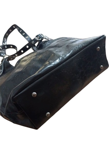 Klasik Kadın Omuz Çantaları ,oem Le Cagole Perçin Tote Çanta , Büyük Kapasiteli Kadınlar Için Pu Deri Çanta