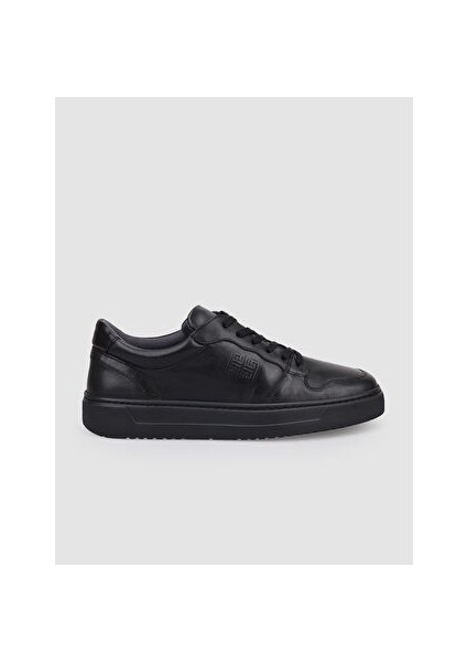 Siyah Erkek Deri Sneaker 121737R