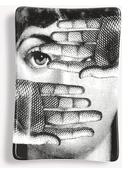 N 154 Siyah Beyaz Porselen Kül Tablası